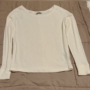Abercrombie and Fitch womens long sleeve top/shirt, white, XS